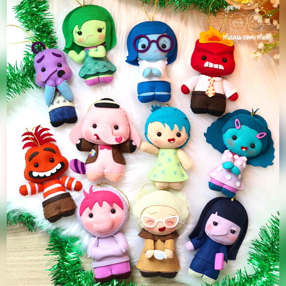 Pingentes de Natal Divertida Mente