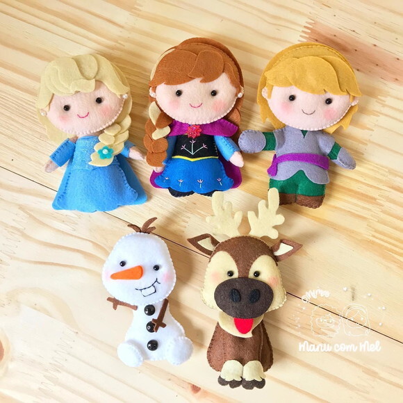 Pingentes de Natal Turma Frozen