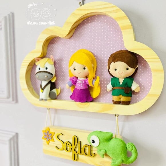 Enfeite de Porta Nuvem Pinus Rapunzel Enrolados