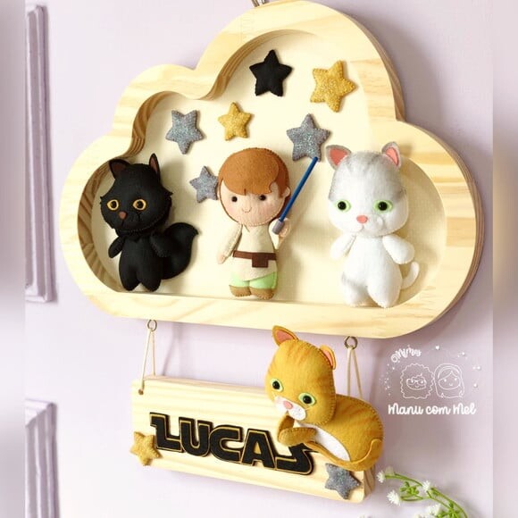 Enfeite de Porta Nuvem Pinus Star Wars