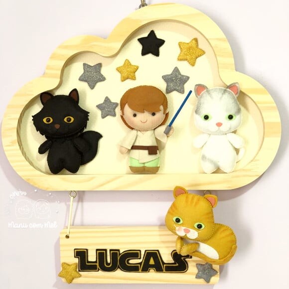 Enfeite de Porta Nuvem Pinus Star Wars
