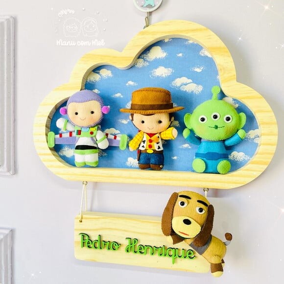 Enfeite de Porta Nuvem Pinus Toy Story