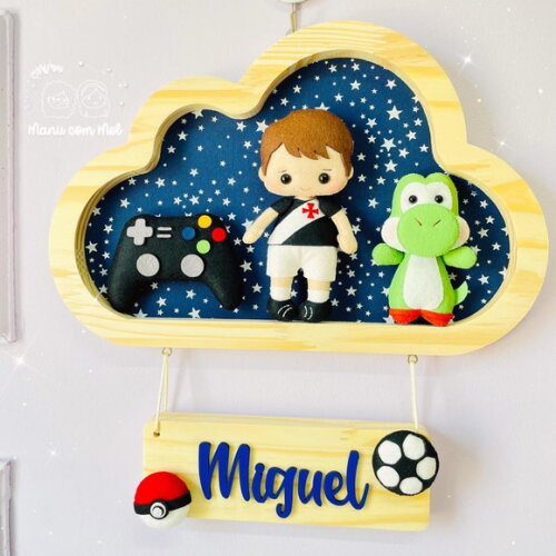 Enfeite de Porta Maternidade Time de Futebol e Gamer