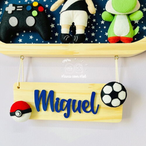 Enfeite de Porta Maternidade Time de Futebol e Gamer