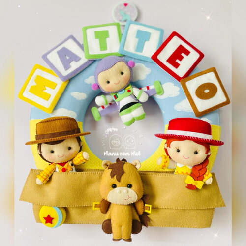 Enfeite de Porta Maternidade Toy Story