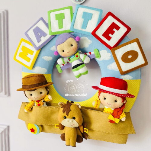 Enfeite de Porta Maternidade Toy Story