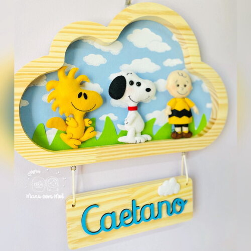 Enfeite de Porta Nuvem Pinus Peanuts