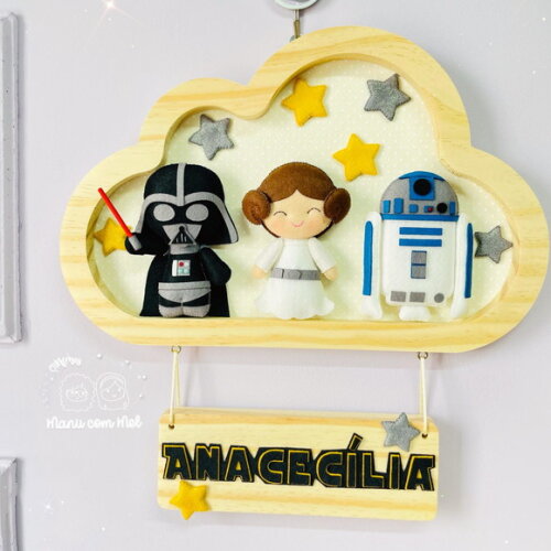 Enfeite de Porta Nuvem Pinus Star Wars