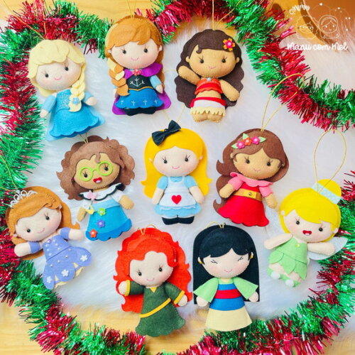 Pingente de Natal Princesas