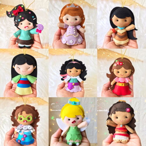 Pingente de Natal Princesas