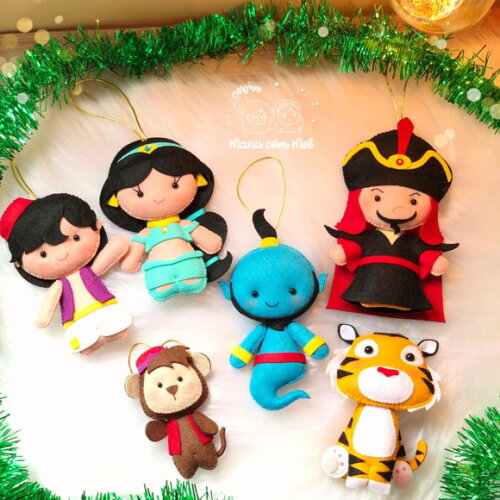 Pingente de Natal Turma Aladdin