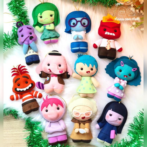 Pingentes de Natal Divertida Mente