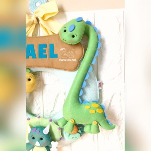 Enfeite de Porta Maternidade Dinossauros