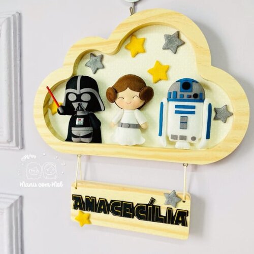 Enfeite de Porta Nuvem Pinus Star Wars
