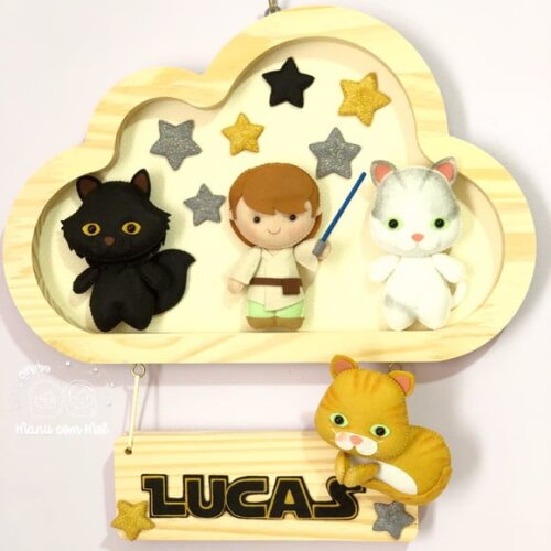Enfeite de Porta Nuvem Pinus Star Wars