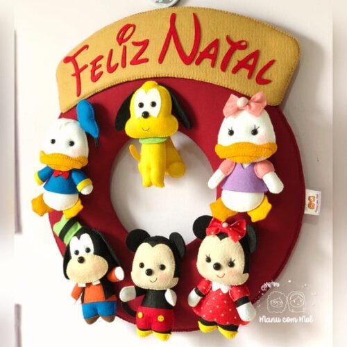 Guirlanda de Natal ou Bem Vindos Turma do Mickey