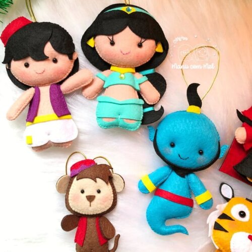 Pingente de Natal Turma Aladdin