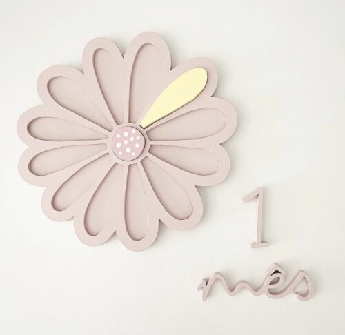 Kit Mesversário Flor 12 Pétalas – Design Exclusivo – MDF Pr