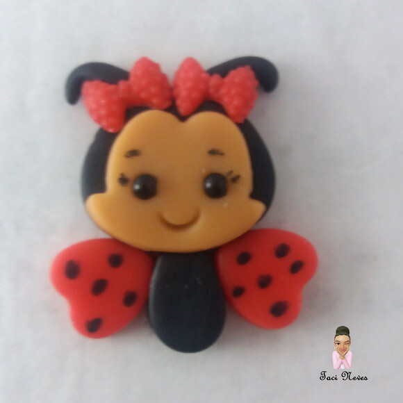 Aplique joaninha biscuit