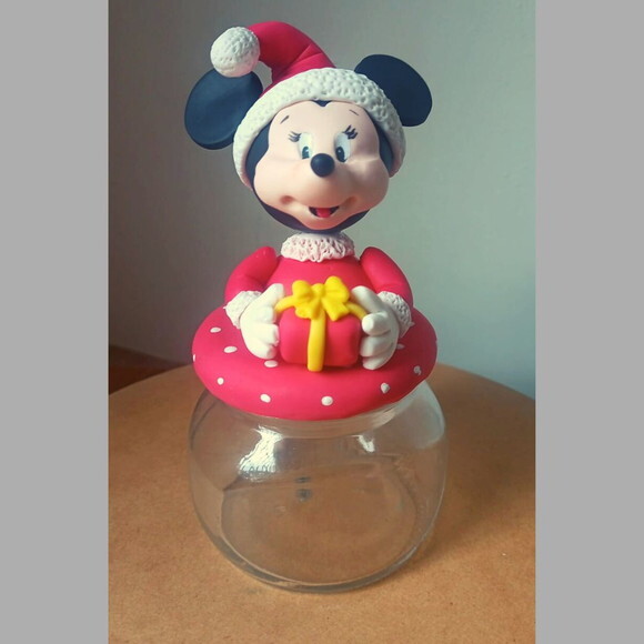 Biscuit Natal Potes Mickey e Papai Noel