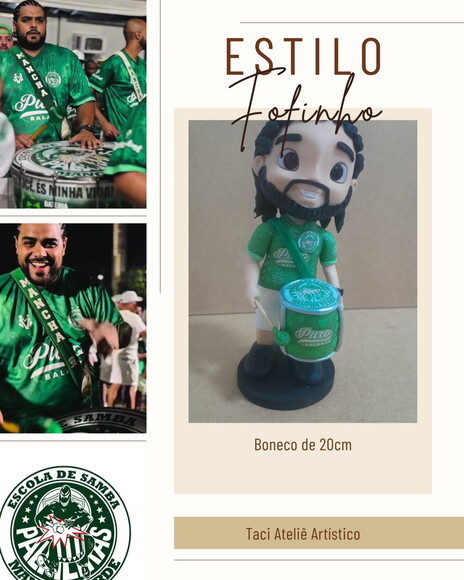 Boneco Caricatura Fofinho com Cabeça Redonda | Presente em B