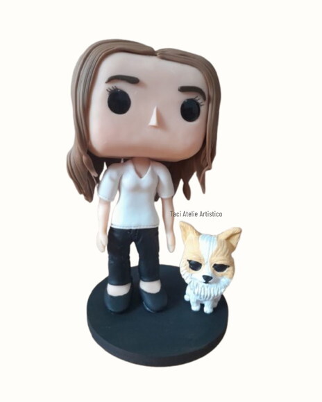 Boneco Funko Pop Personalizado com Pet, Caricatura em Biscut