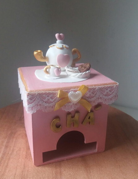 Lembrancinha Casamento Caixa de Chá Decorada