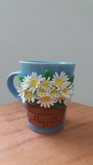 Lembrancinha Madrinhas Caneca Decorada com Flores
