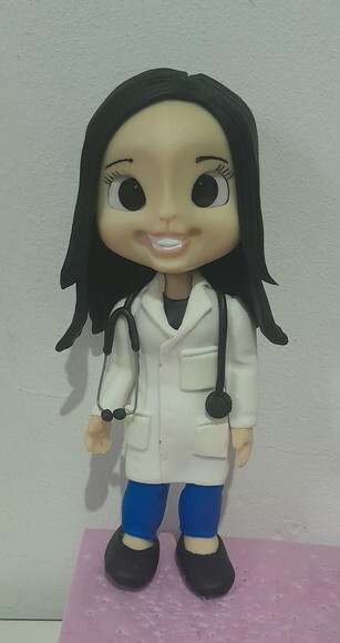 Médica Profissão Personalizada Biscuit