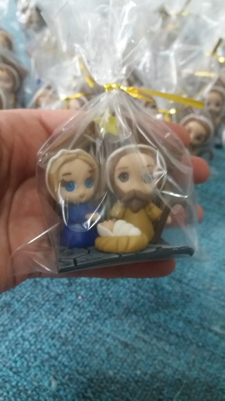 Mini Santinhos para Presépio de Natal em Biscuit
