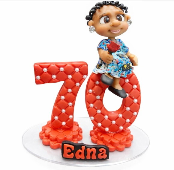 Topo de Bolo 70 Anos ? Biscuit Personalizado