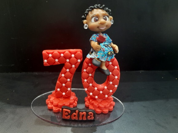 Topo de Bolo 70 Anos ? Biscuit Personalizado