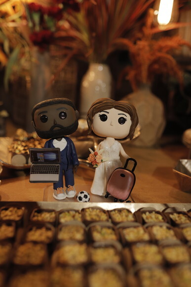 Topo de Bolo Casamento Funko Pop