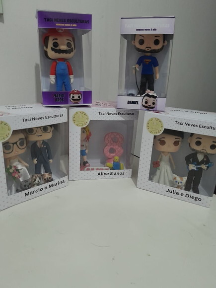 Topo de Bolo Casamento Funko Pop