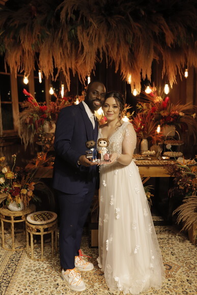 Topo de Bolo Casamento Luxo Funko Pop