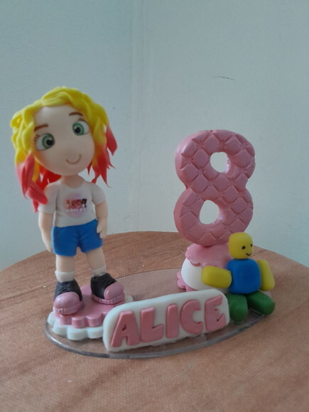 Topo de Bolo Personalizado Roblox