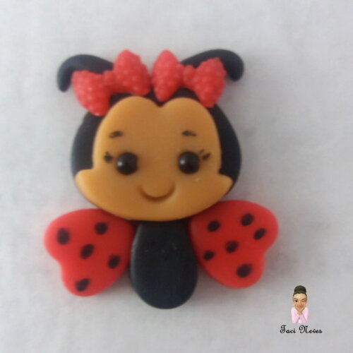 Aplique joaninha biscuit