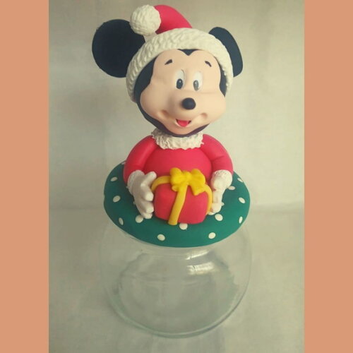 Biscuit Natal Potes Mickey e Papai Noel