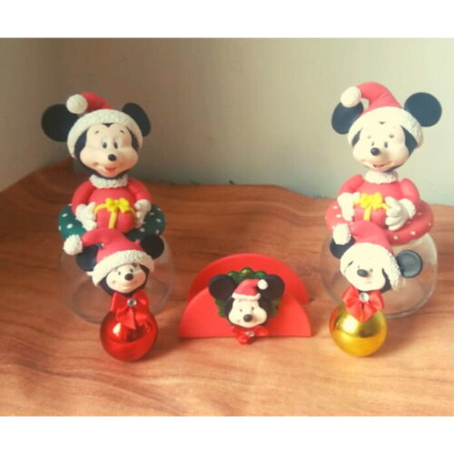 Biscuit Natal Potes Mickey e Papai Noel