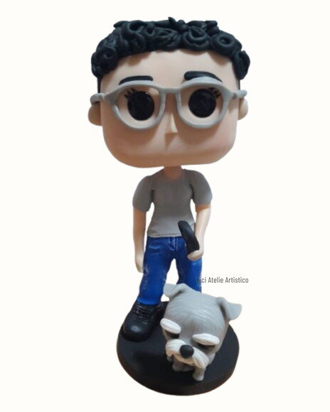Boneco Funko Pop Personalizado com Pet, Caricatura em Biscut