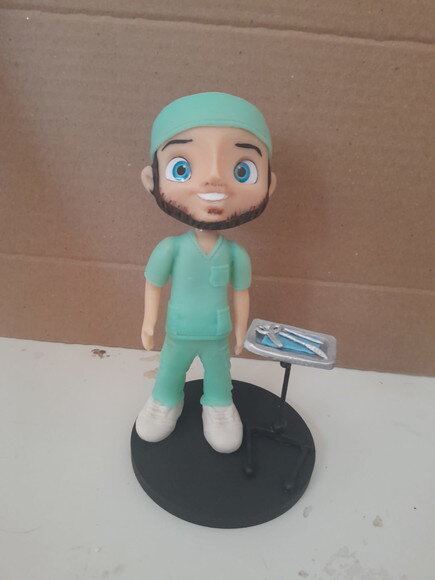Boneco Médico Cirurgião Personalizado Biscuit