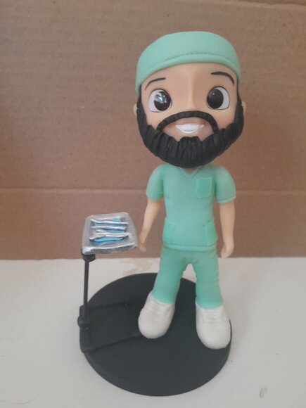 Boneco Médico Cirurgião Personalizado Biscuit
