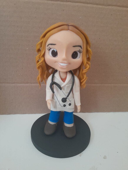 Boneco Médico Cirurgião Personalizado Biscuit