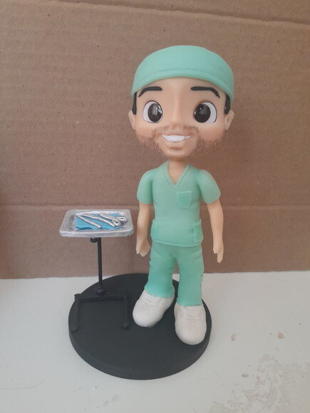 Boneco Médico Cirurgião Personalizado Biscuit