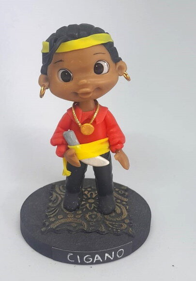 Cigano em Biscuit ? Imagem Artesanal Espiritual