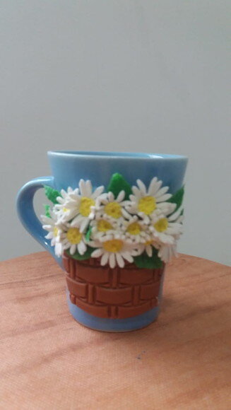 Lembrancinha Madrinhas Caneca Decorada com Flores