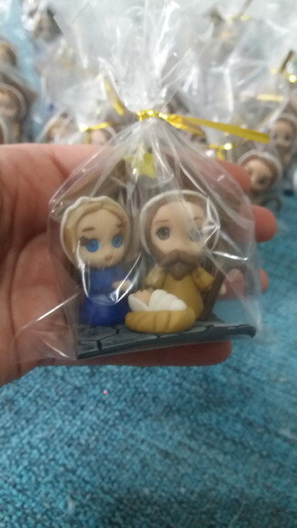 Mini Santinhos para Presépio de Natal em Biscuit
