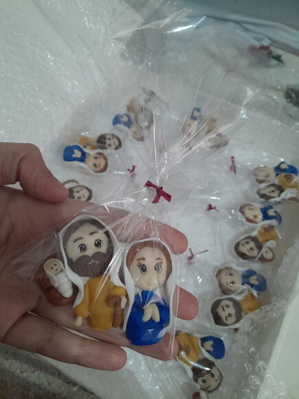 Mini Santinhos para Presépio de Natal em Biscuit