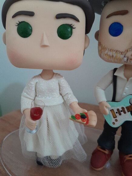 Topo de Bolo Casamento Funko Pop Guitarrista Estilosos