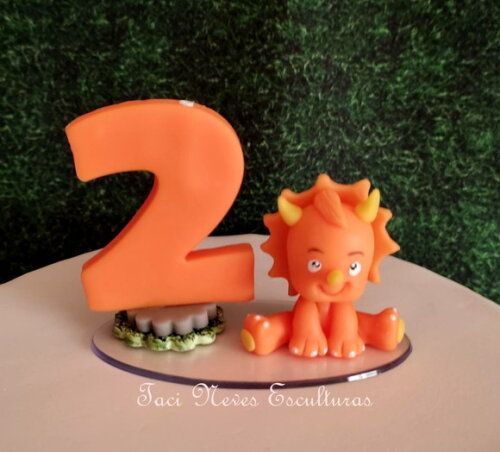 Topo de Bolo Dinossauro